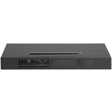 Araknis 210 Series switch rear panel with PoE ports and SFP uplinks