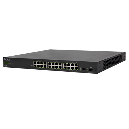 Araknis 320 Series fully managed Gigabit PoE+ switch, 24-port shown