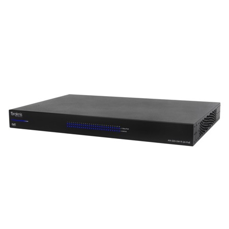 Araknis 220 Series managed Gigabit PoE+ switch, 24-port rear-ports model