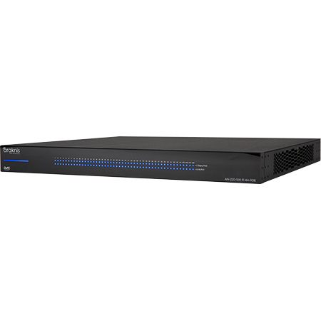 Araknis 220 Series managed Gigabit PoE+ switch, 44-port rear-ports model