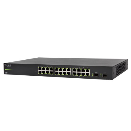 Araknis 320 Series managed Gigabit switch, 24-port front-ports model