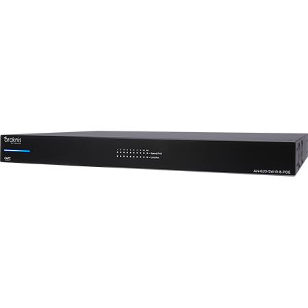 Araknis 620 Series L3 managed multi-gigabit PoE++ switch, 8-port rear-ports model