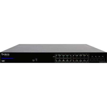 Araknis 420 Series L3 managed multi-gig PoE+ switch, 16-port front-ports model