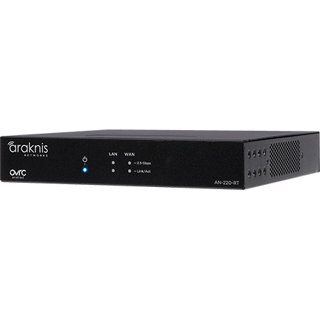 Araknis 220 Router - Demi-left view