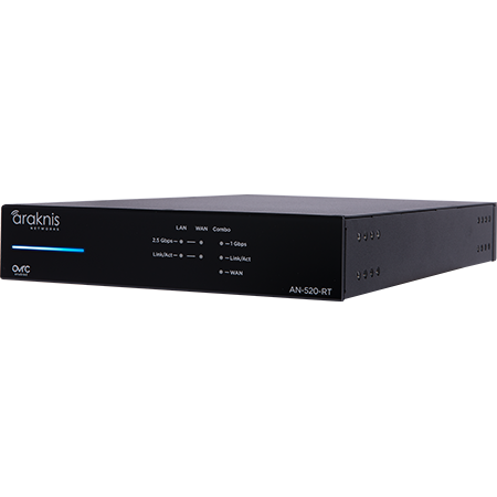 Araknis 520 Router - Demi-left view
