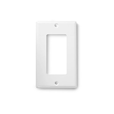 [DECOR-1-WH] Decorative Single Gang Wall Plate - White