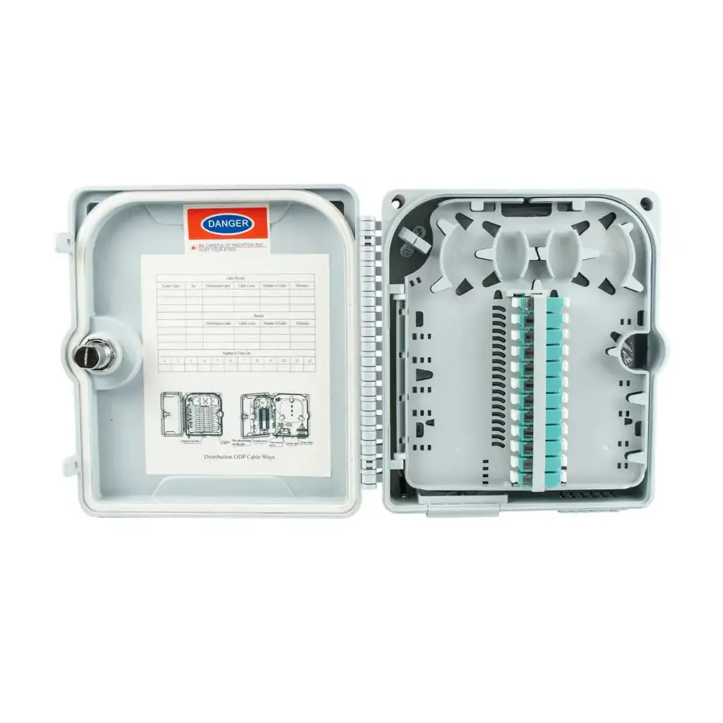 Outdoor Fiber Optic Plastic Enclosure, Empty (Holds 12 SC Simplex or 12 LC Duplex Adapters)