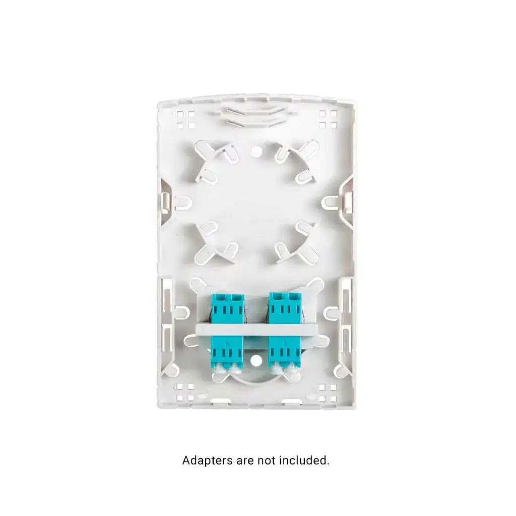 Indoor Plastic Enclosure, Empty (Holds 2 SC Simplex or 2 LC Duplex Adapters)
