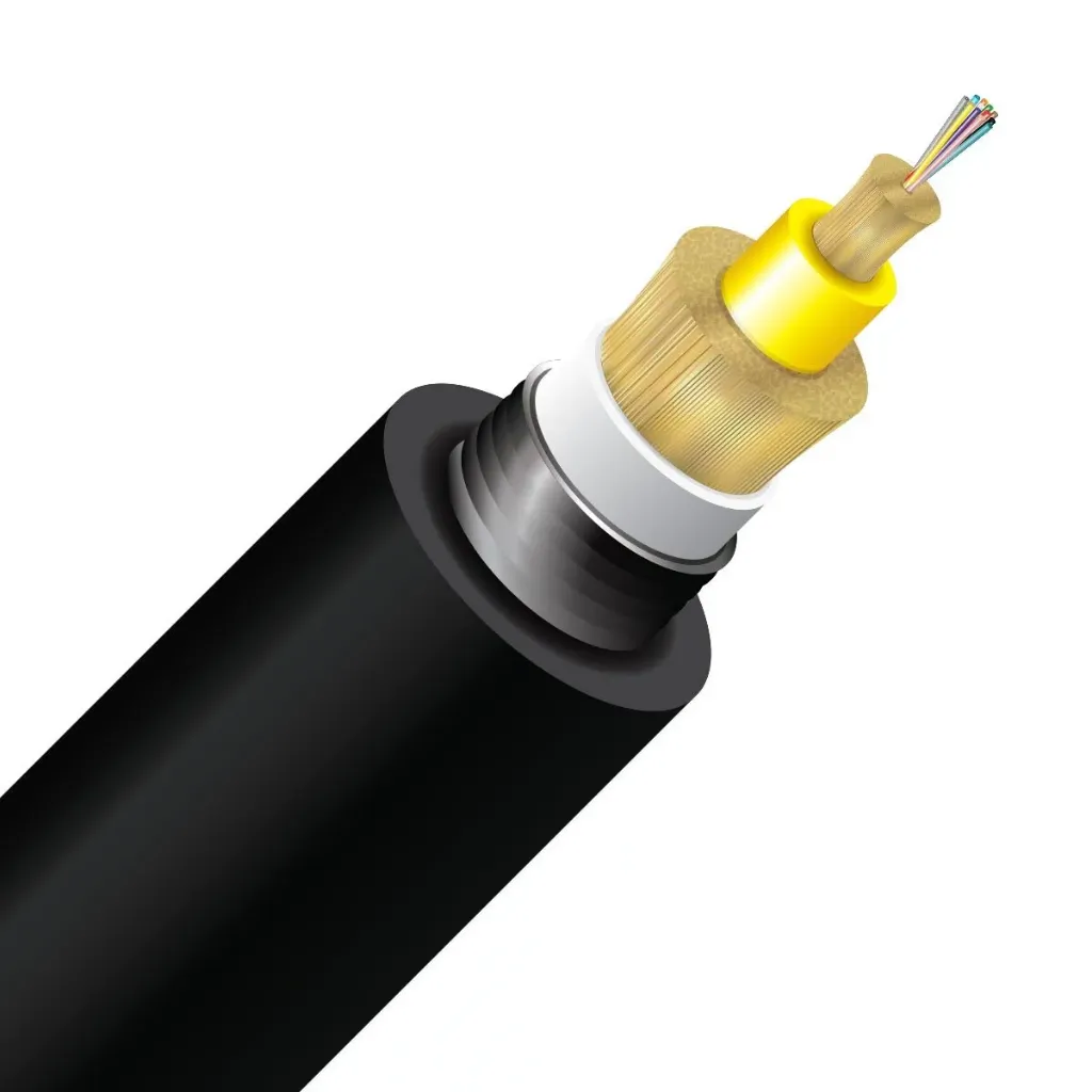 12 Strand OS2, Armored Direct Burial Micro Distribution Loose Tube, PE/OSP/Burial - Bulk per Ft.