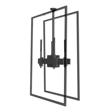 Carbon Series Dual-Sided Portrait Ceiling Mount - 40"-80"