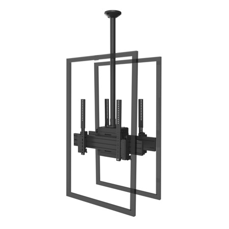 Carbon Series Dual-Sided Portrait Ceiling Mount - 40"-55"