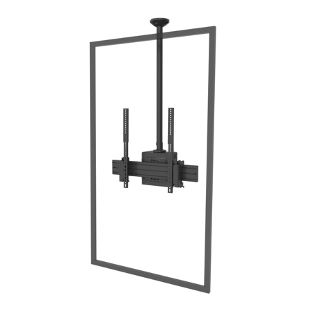 [SM-CB-CM-S-PT-L] Carbon Series Single-Sided Portrait Ceiling Mount - 40"-80"