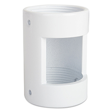 Open Face Female-to-Female Coupler for Ceiling Mounts - White