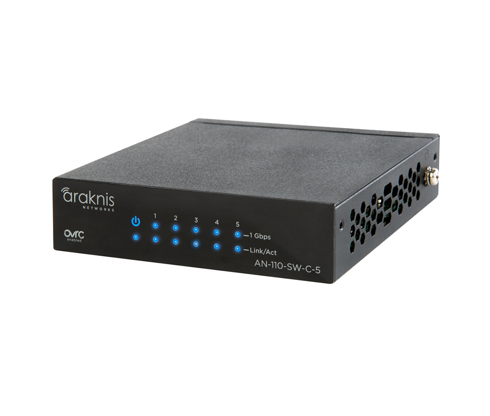 110 Series Unmanaged+ Gigabit Switch with Compact Design | 5 Rear Ports
