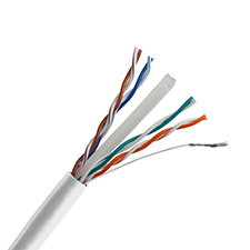 [NST-CAT6PL-1000-WHT] Cat 6 550MHz Unshielded Plenum Wire - /ft. Nest in Box (White) 