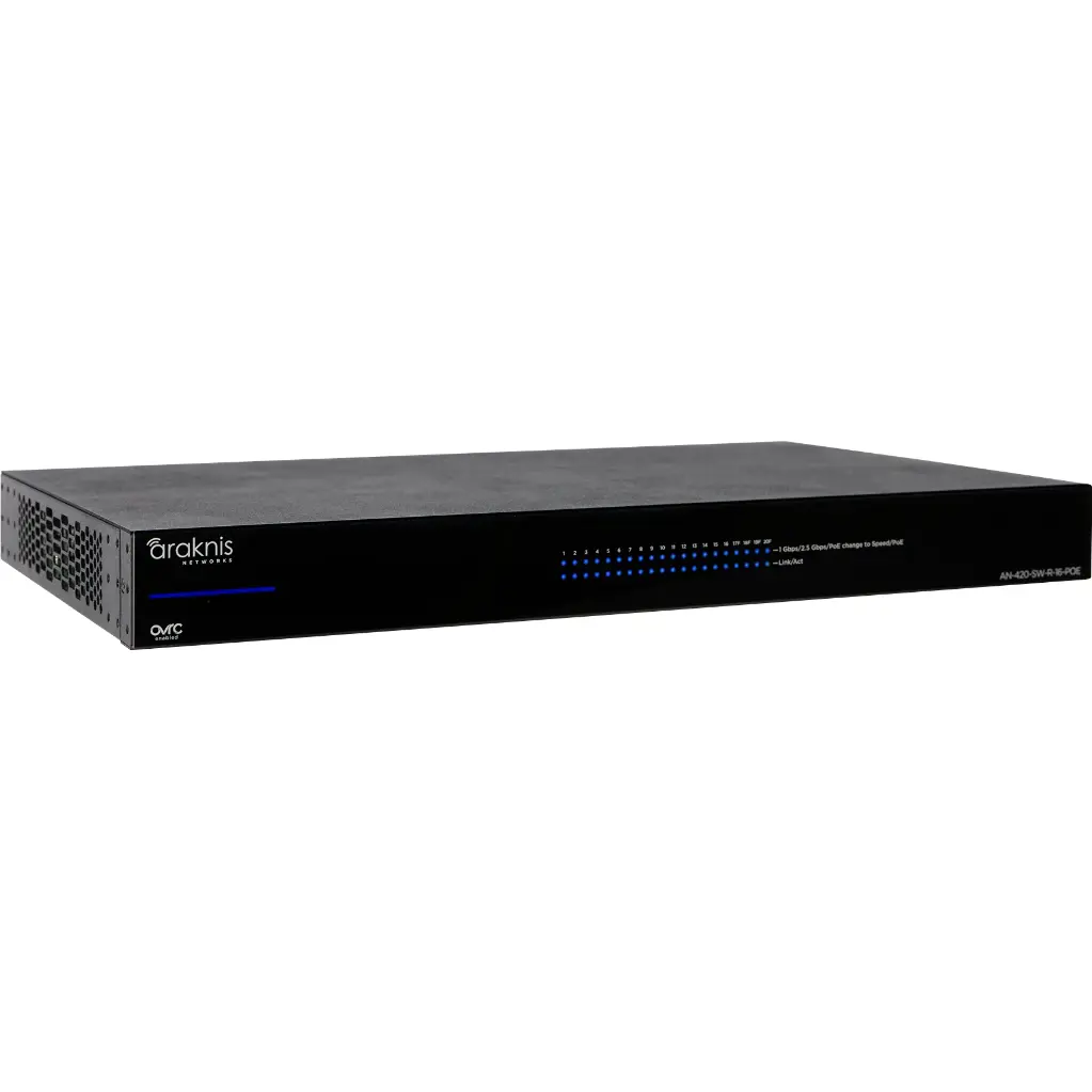 420 Series L3 Managed Partial Multi-gig Switch with Full PoE | 16 Plus 4 Rear Port