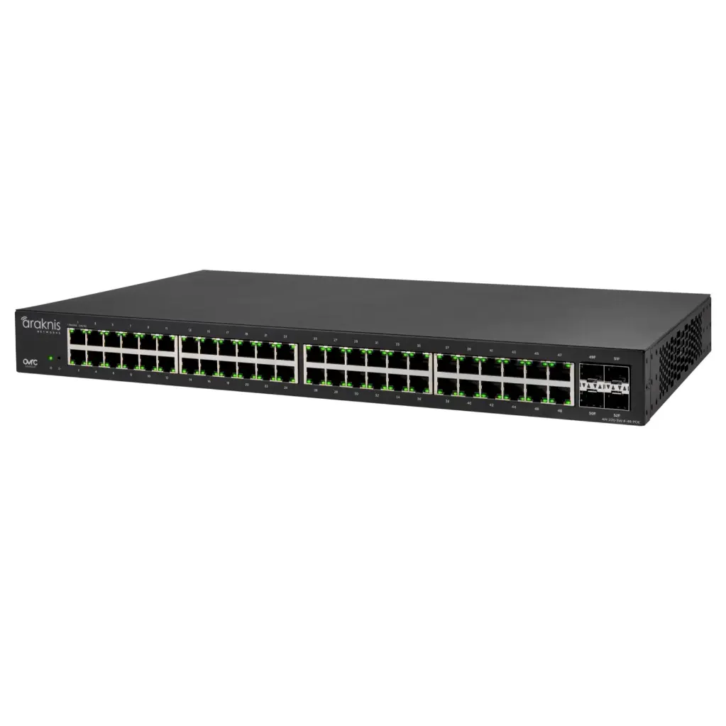 [AN-220-SW-F-48-POE] 220 Series L2 Managed Gigabit Switch with Partial PoE+ | 48 + 4 Rear Ports