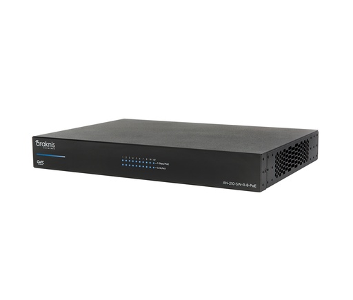 [AN-210-SW-R-8-POE] 210 Series Websmart Gigabit Switch with Partial PoE+ | 8 + 2 Rear Ports