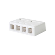 [WP-SMB4-WH] Surface Mount Box - White (4 Port) 